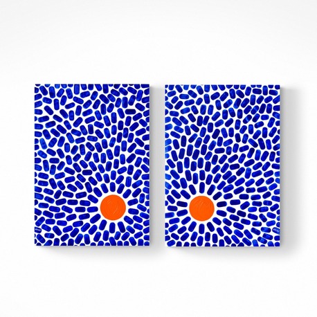 Ultramarine Twin, 100x70cm