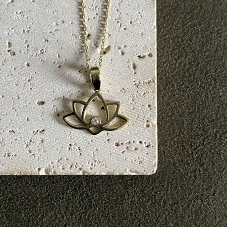 Lotus Gümüş Kolye