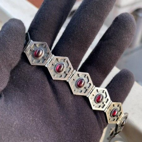 Garnet (Lal) Taşlı Bileklik
