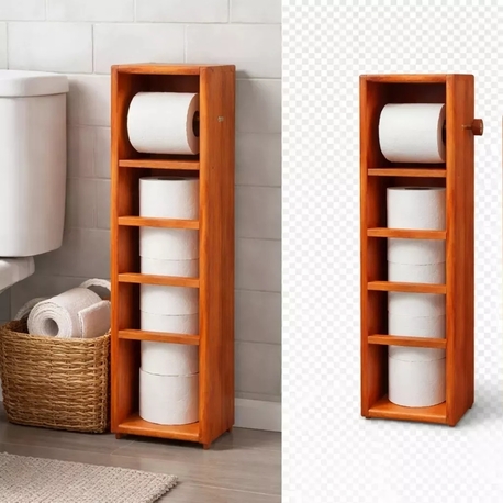 Ahşap Tuvalet kağıdı organizer