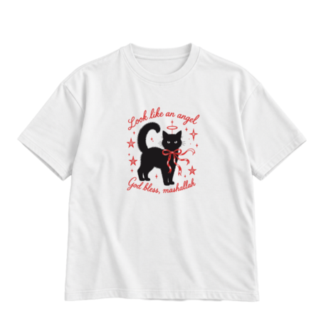 angel cat - oversize t-shirt