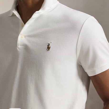 POLO RALPH LAUREN MİDİLLİ İMZA NAKIŞ PİKE PAMUK KUMAŞ YANLAR YIRTMAÇLI ORJ SERİES