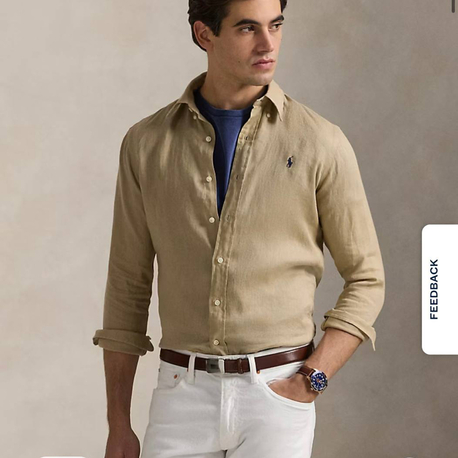 POLO RALPH LAUREN KETEN GÖMLEK İMZA MİDİLLİ NAKIŞ ORJ SERİES
