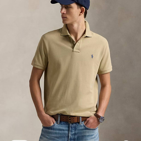 POLO RALPH LAUREN PAMUK PİKE KUMAŞ POLO YAKA T-TSHIRT ORJ SERİES