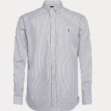 PL RALPH LAUREN ÇİZGİ DESEN DETAYLI GÖMLEK NAKIŞ LOGO