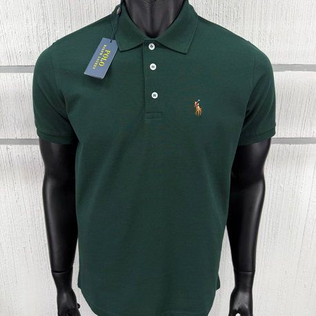 POLO RALPH LAUREN MİDİLLİ İMZA NAKIŞ PİKE PAMUK KUMAŞ YANLAR YIRTMAÇLI ORJ SERİES