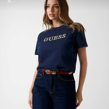 GUESS GOLD DÜĞME DETAYLI TSHIRT