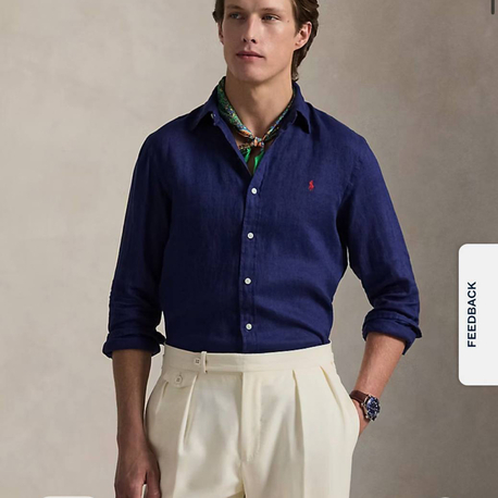 POLO RALPH LAUREN KETEN GÖMLEK İMZA MİDİLLİ NAKIŞ ORJ SERİES