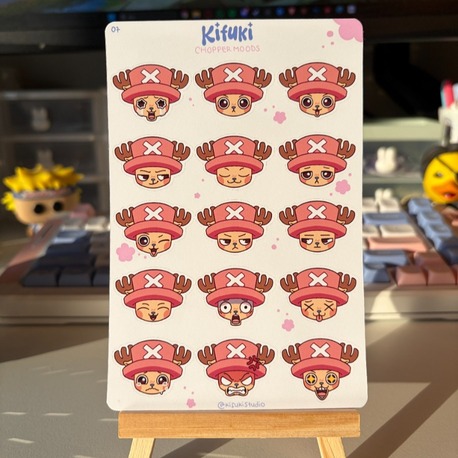 chopper moods sticker sheet