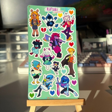 deltarune sticker sheet