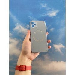 iPhone 11 MagSafe Aynalı Kılıf(mavi)
