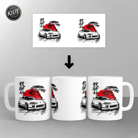 Toyota Supra JDM Ruhu & Bonsai — Baskılı Kupa Bardak