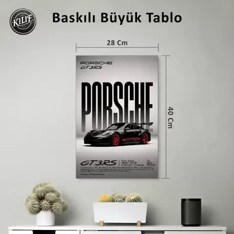 Porsche GT3 RS Dark Red Edition — Baskılı Büyük Tablo (40x28 cm)