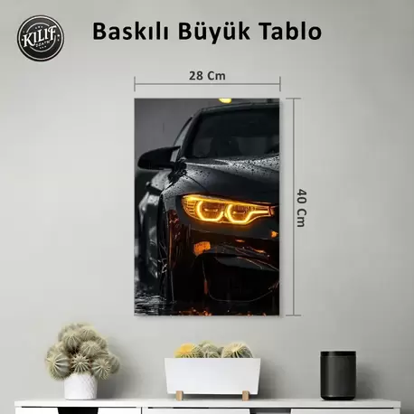 BMW Angel Eyes Yağmur Esintisi — Baskılı Büyük Tablo (40x28 cm)