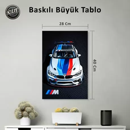 BMW M Motorsport Carbon Bakış — Baskılı Büyük Tablo (40x28 cm)