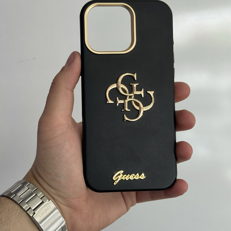 GUESS 4G LOGO SİYAH DERİ 