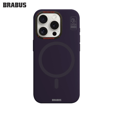 BRABUS Iphone 14 Pro DERİN MOR MagSafe Kamera Stand Özellikli İnce Mat Sert 