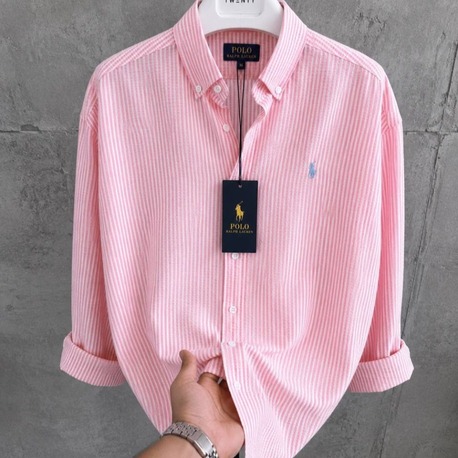 RL ÇİZGİLİ GÖMLEK PEMBE