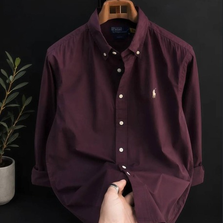 RL KETEN GÖMLEK BORGUNYA BORDO #RL
