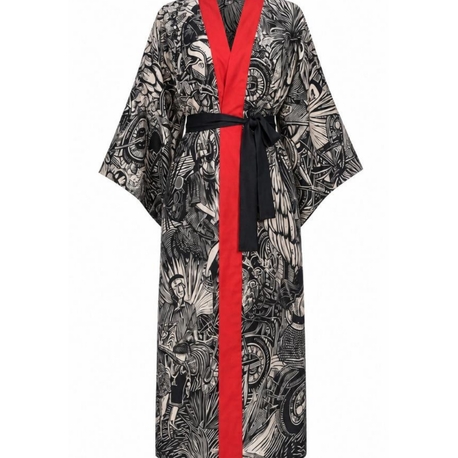 Crimson Etching Kimono 