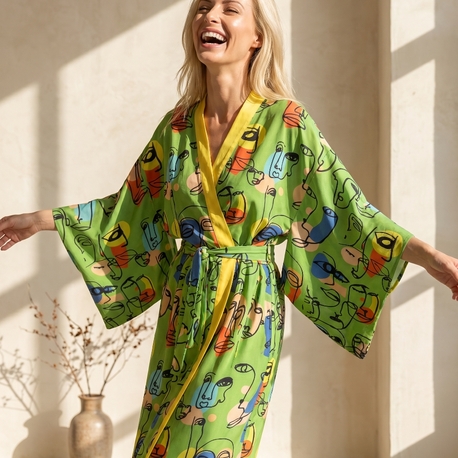 Faces kimono