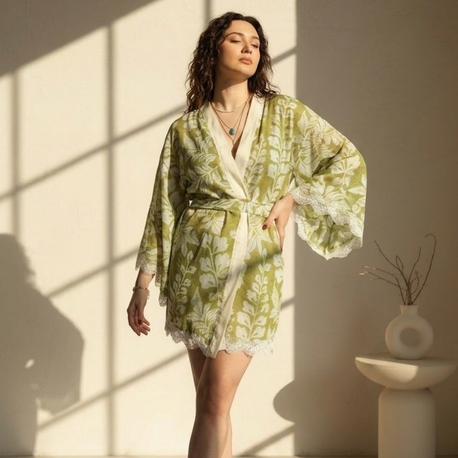 Green Plant kimono