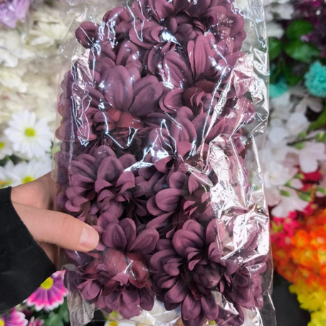 Bordo Lux Çiçekli Mika Mum