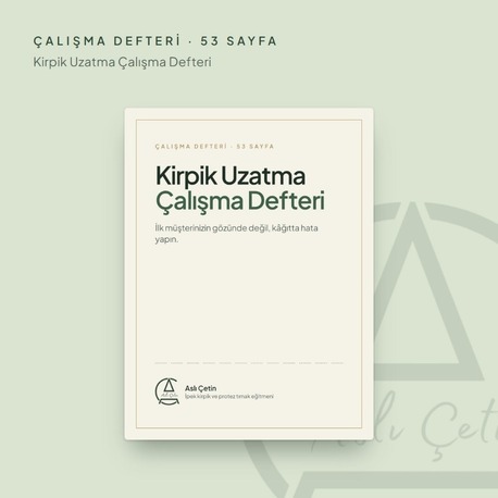 Kirpik Uzatma Çalışma Defteri