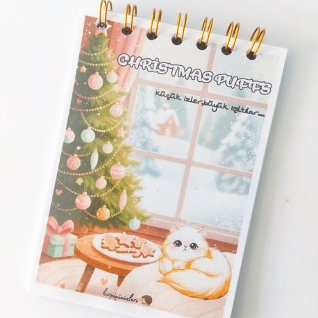 Christmas Puffs Boyama Kitabı A6 -Yılbaşı 