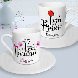 Özel Üretim İsimli Kahve Fincan Seti