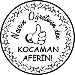 Öğretmenden Kocaman Aferin Kaşesi