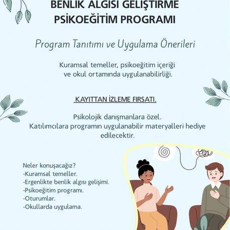 Ergenlerde olumlu benlik algısı geliştirme psiko eğitim programı