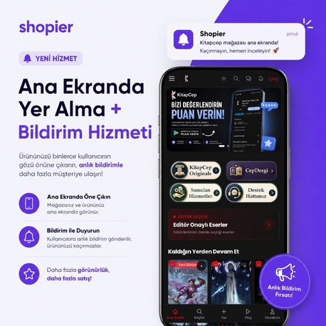 Ana Ekranda Yer Alma + Bildirim Hizmeti