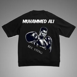 Muhammed Ali Siyah Oversize T-shirt