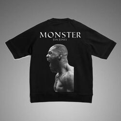 Jon Jones Monster Siyah Oversize T-shirt 