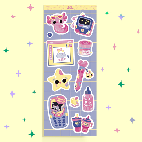 Cool Pop Purple Sticker Sheet