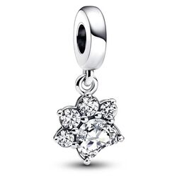 Beyaz taşlı pati charm