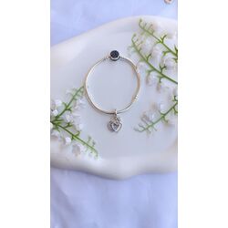 Taşlı kalpli Sallantılı charm