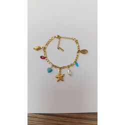 Denizyıldızlı Charmlı Çelik Bileklik