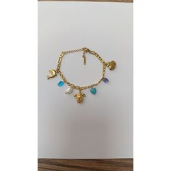 Kaplumbağa Charmlı Çelik Bileklik