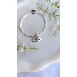 Taşlı Kalpli Sallantılı Charm