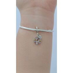 Lila taşlı hayat ağacı charm