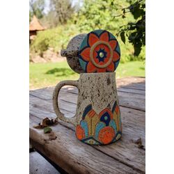 stoneware kahve demleme seti