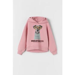 FRIDAY MOOD KÖPEK DETAYLI KAPÜŞONLU SWEATSHIRT 
