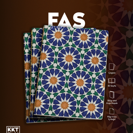 Fas Defter (Dikişli Cilt Çizgisiz/ Soft Touch)
