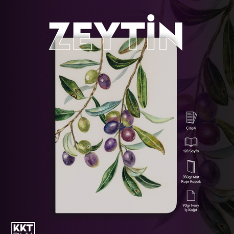 Zeytin Defter (Amerikan Cilt Çizgili/ Soft Touch)