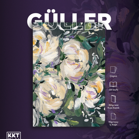 Güller Defter (Amerikan Cilt Çizgisiz/ Soft Touch)