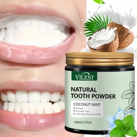 YILEST Natural Coconut Oil & Mint Beyazlatıcı Diş Tozu