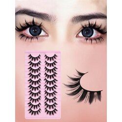 10 lu Y2K Manga Lashes Japanese Cosplay Makeup  Eyelashes 