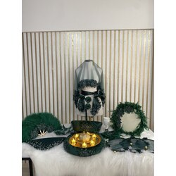 Zümrüt yeşili set